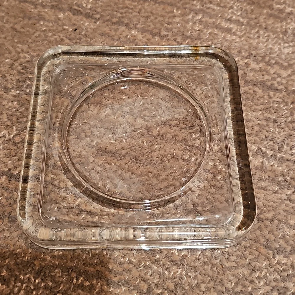 Clear Glass, Candle Plate - 5